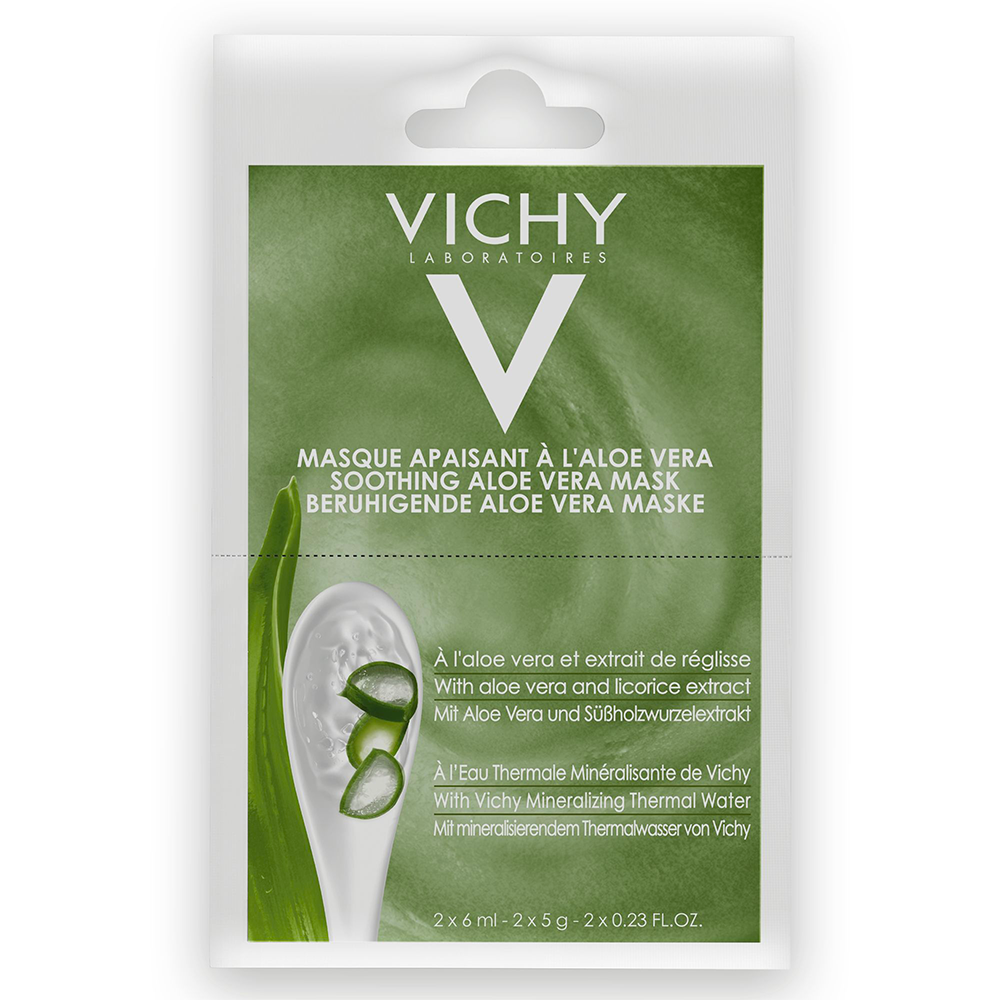 Vichy Purete Thermale Bi-dose Aloe Vera Face Mask Dry Skin 2x6ml
