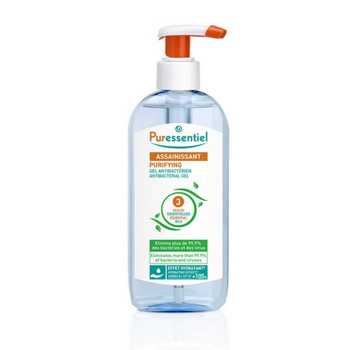 Cleansing antibacterial hand gel with 3 essential oils 250ml Huiles Essentielles Puressentiel