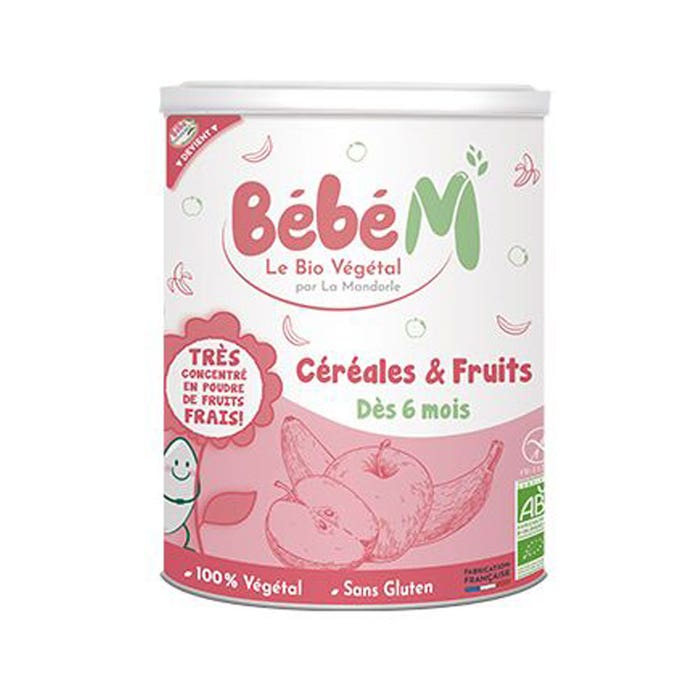 Organic Cereals and Fruit 400g Bébé M From 6 Months La Mandorle