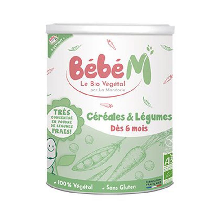 Organic Cereals and Vegetables 400g Bébé M From 6 Months La Mandorle