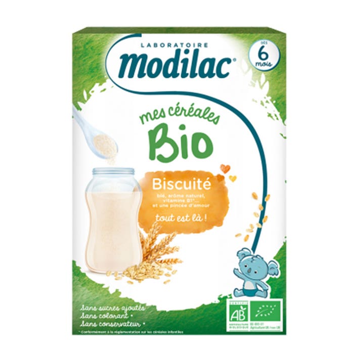 Modilac Mes Cereales Organic Biscuits from 6 months 250g