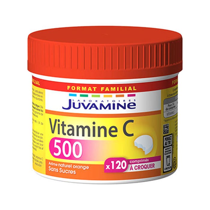 Vitamin C Maxi Format 120 Chewable Tablets A croquer Juvamine
