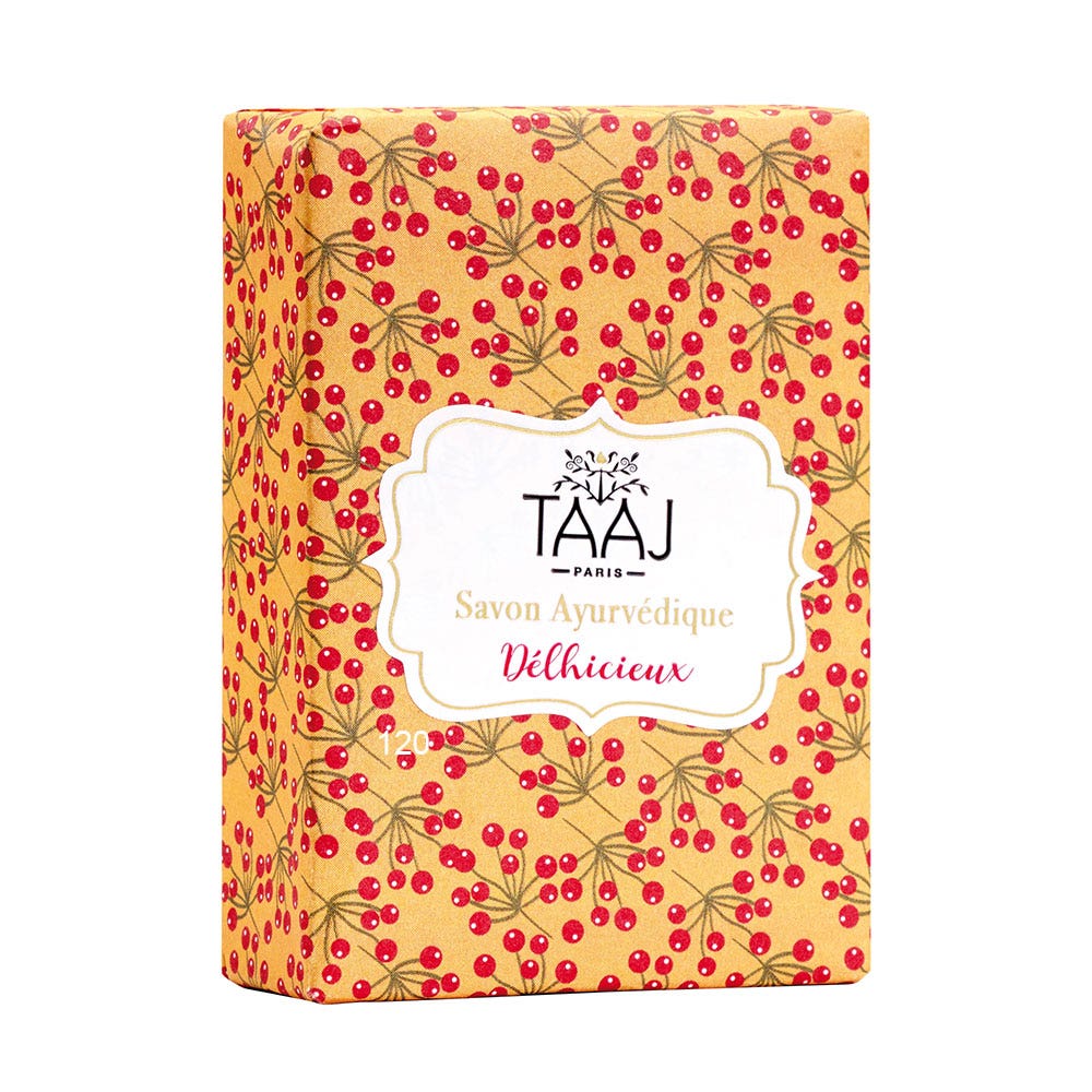 Taaj Ayurvedic Face & Body Soap Delhicieux Visage et corps 100g - Easypara