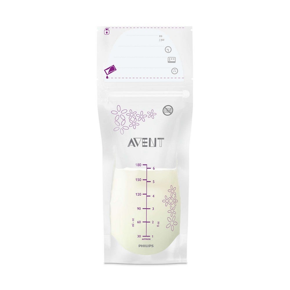 Avent Accessories Storage Sachets X25 For Breastmilk 180ml