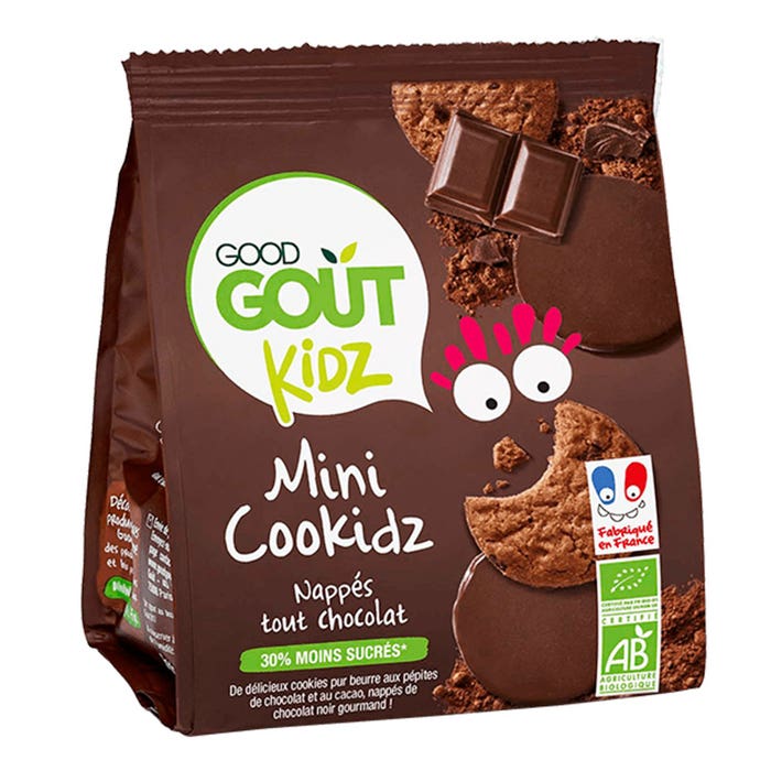 Good Gout Mini Cookidz Organic Chocolate Biscuits Kidz 3 Years Old 115g