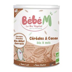 La Mandorle Bébé M Organic Cereals and Cocoa From 8 Months 400g