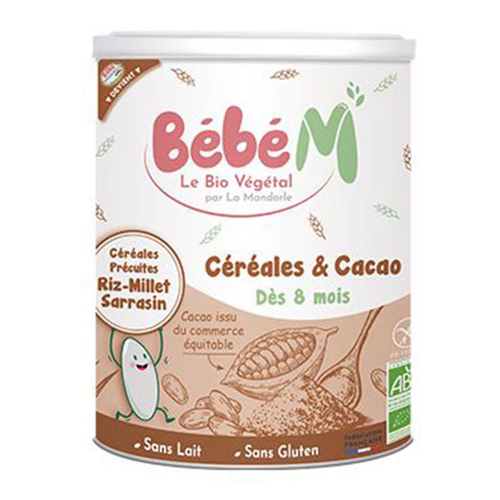 Organic Cereals and Cocoa 400g Bébé M From 8 Months La Mandorle