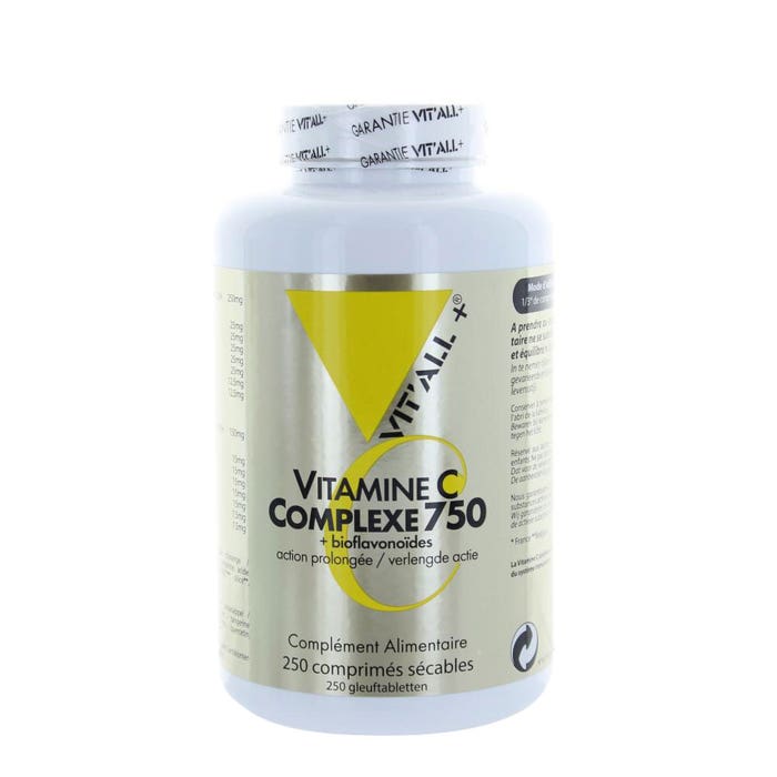 Vit'All+ Vitamine C Complexe 750 250 Tablets Fatigue + 250 Comprimés