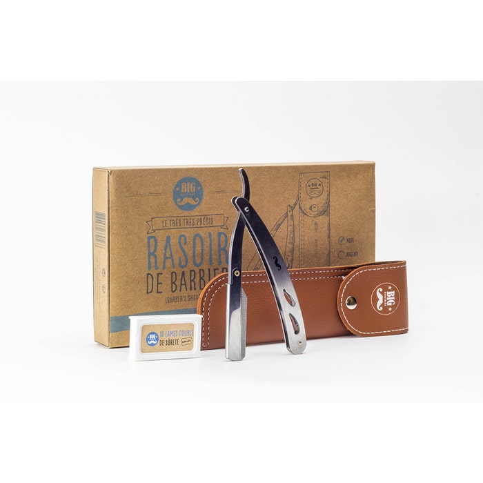 BIG MOUSTACHE Silver barber razor - Easypara