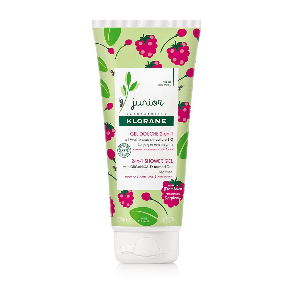Klorane Junior 2-in-1 Raspberry Shower Gel Framboise 200ml