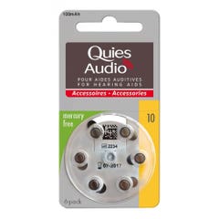 Quies Hearing aid batteries For Hearing Aids x6