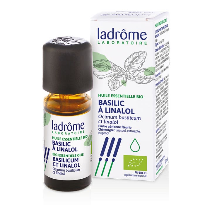 Organic Linalol Basil Essential Oil 10ml Ladrôme