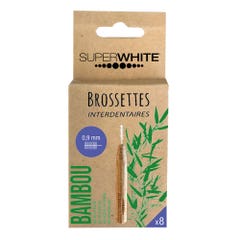 Superwhite Bamboo interdental brushes x8
