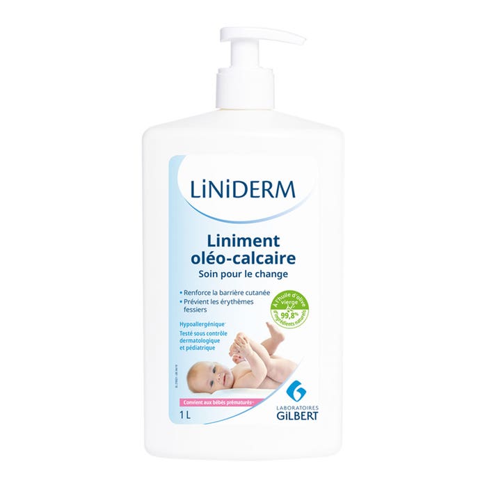 Olive oil/limewater emulsion for nappy changes 1L Liniderm Gilbert