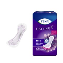 Tena Discreet Bladder weakness pads Normal Night x10