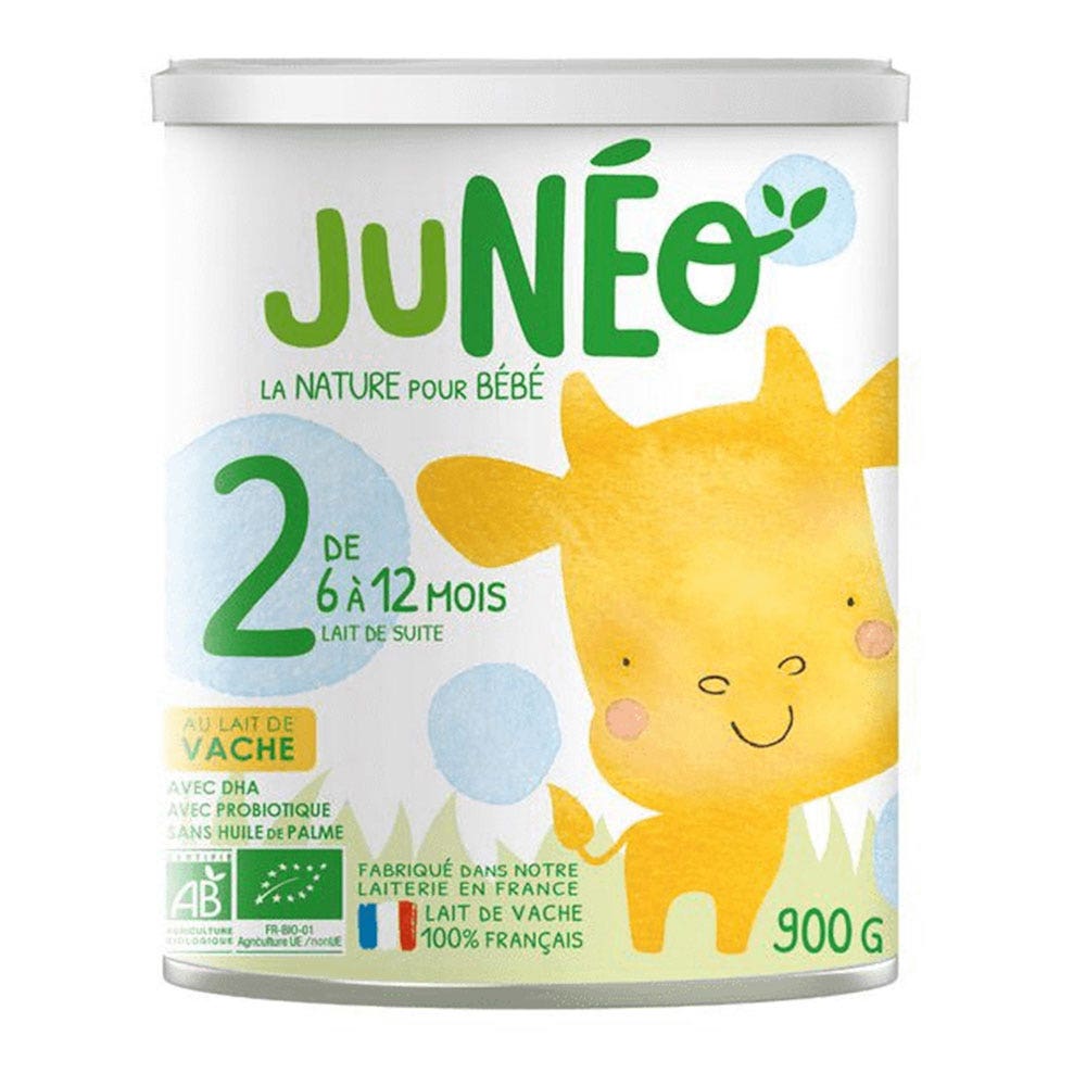 Juneo 2nd age follow-on milk with Bioes cow's milk From 6 to 12 months ...