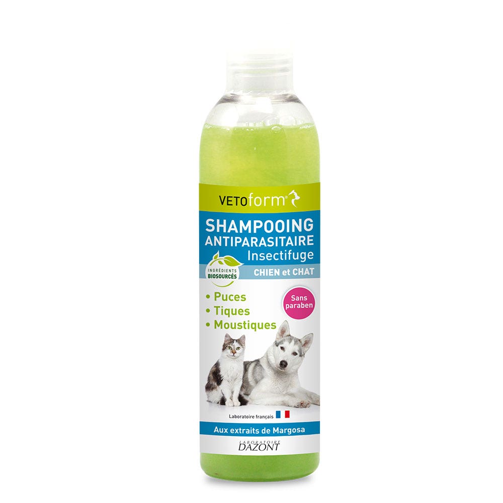 Vetoform Dog and Cat Insect Repellent Shampoo Margosa extracts 250ml Easypara