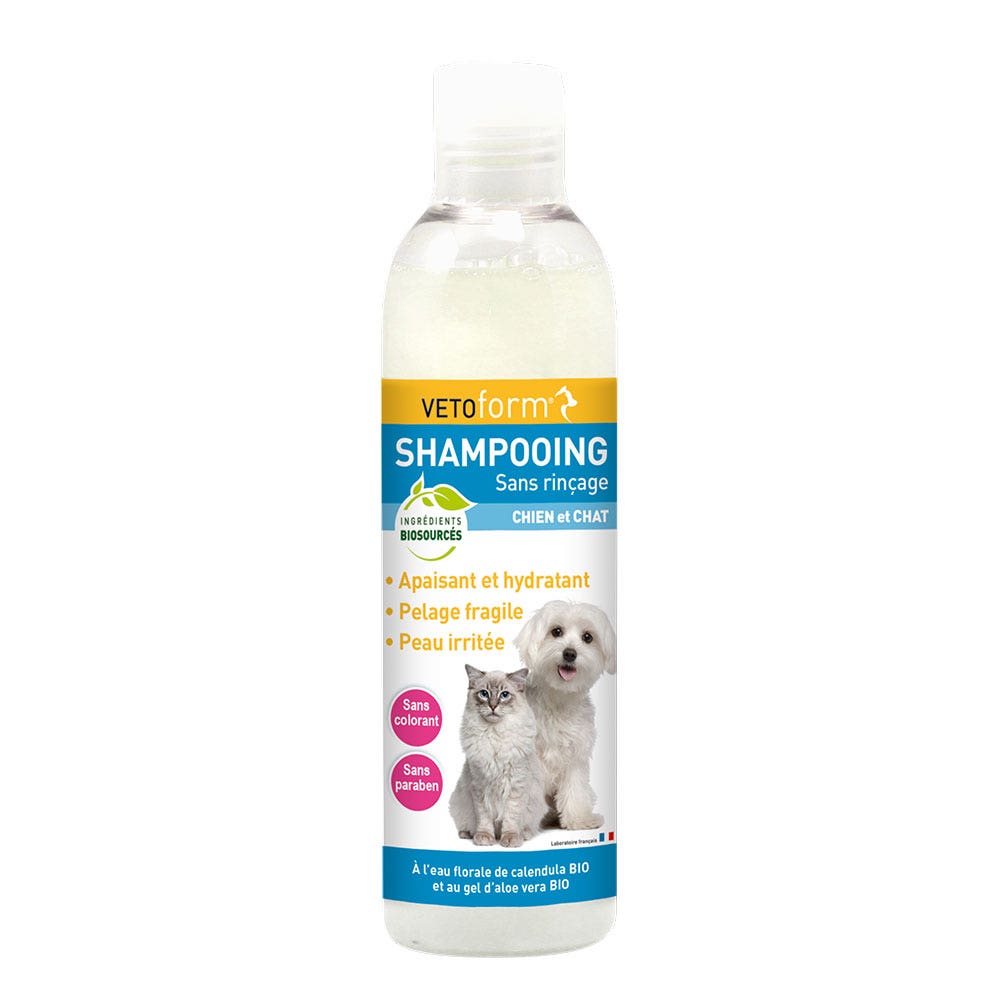 Vetoform Dog Cat No Rinse Dog and Cat Shampoo Calendula and Organic Aloe Vera 200ml Easypara