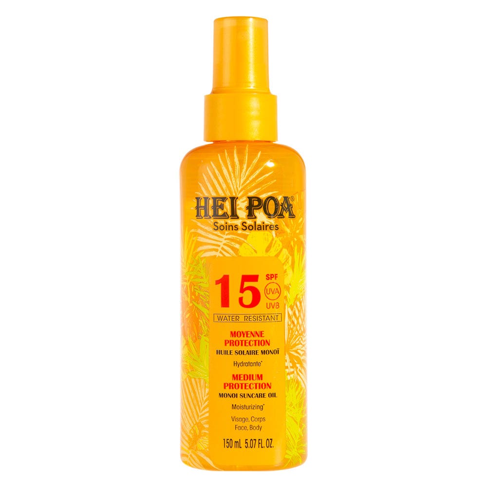 Hei Poa Sun Care Huile Solaire Monoi Parfum Tiare Spf15 - 150ml