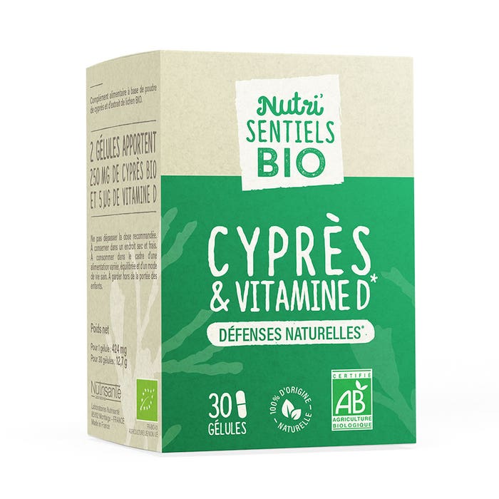 Organic Vitamin D 30 capsules Natural Defense Nutrisante