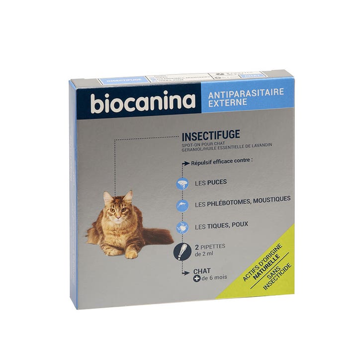 CAT REPELLENT 2 pipettes Antiparasitaire externe Biocanina