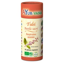 Ayur-Vana Organic Sacred Basil Tulsi Soothed breathing 60 capsules