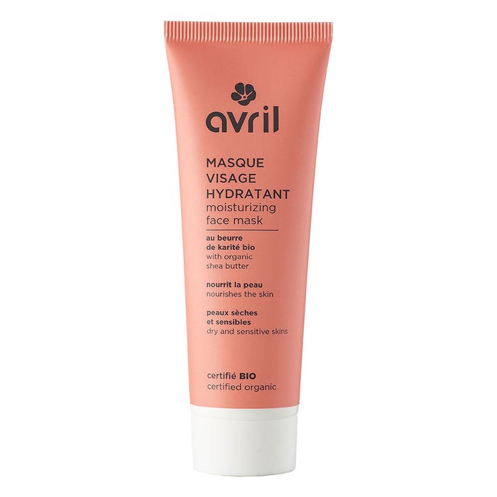 Moisturising face mask with organic shea butter 50ml Dry and sensitive skin Avril