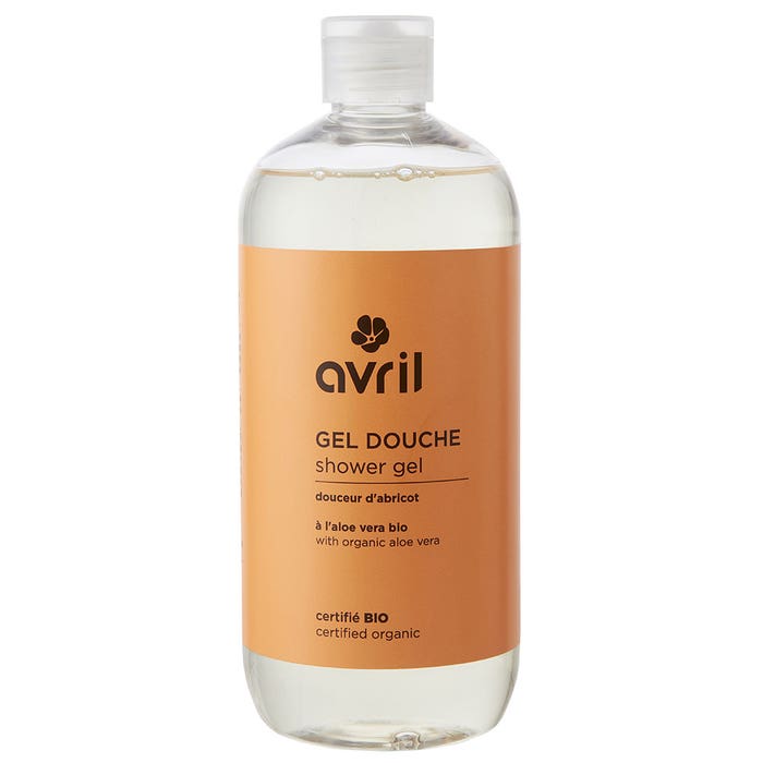 Organic apricot shower gel 500ml Avril