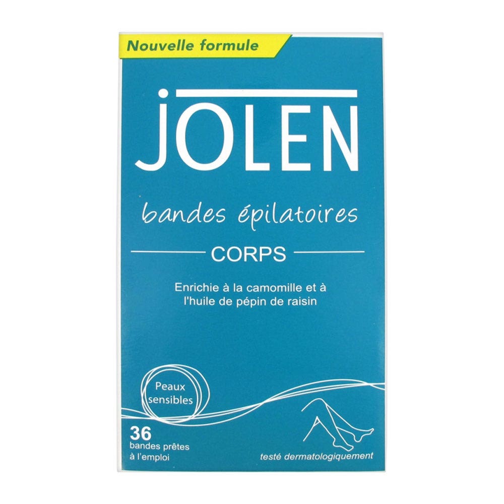 Jolen Depilatory Strips Legs Boxes X 36 Easypara