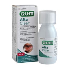 Gum AftaClear Afta Clear Mouthwash For Mouth Sores Aphtes Et Lesions Buccales 120ml