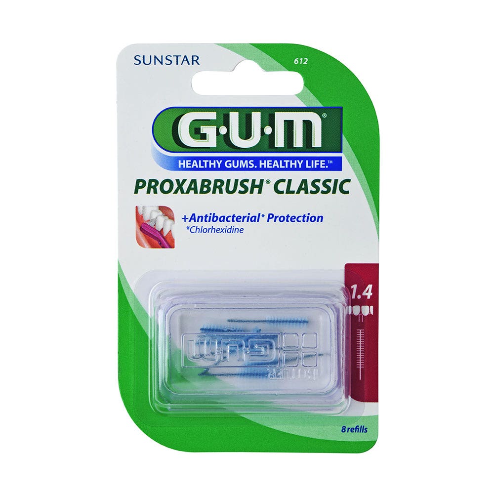 Gum Proxabrush 1.4mm interdental brush refills x8 Easypara