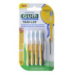 Gum Trav-ler Interdental Brushes 1514 Trav-ler 1.3 Mm X4 x4