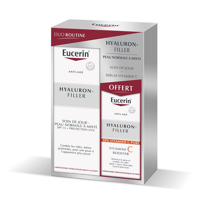 Anti-Aging Day Cream 50ml + Vitamin C Booster 8ml 50 + 8ml Hyaluron-Filler Eucerin
