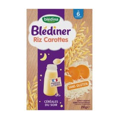 Blédina Blediner Cereals Rice Carrots From 6 months 210g