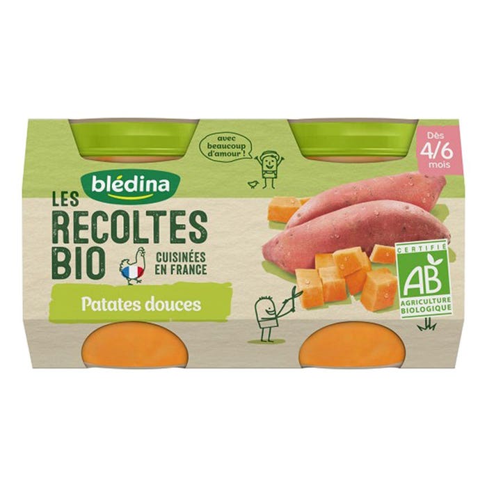 Blédina Les Recoltes Bioes vegetable pots From 4 to 6 months 2x130g