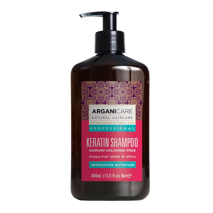 Repairing and nourishing shampoo 400ml Kératine Arganicare
