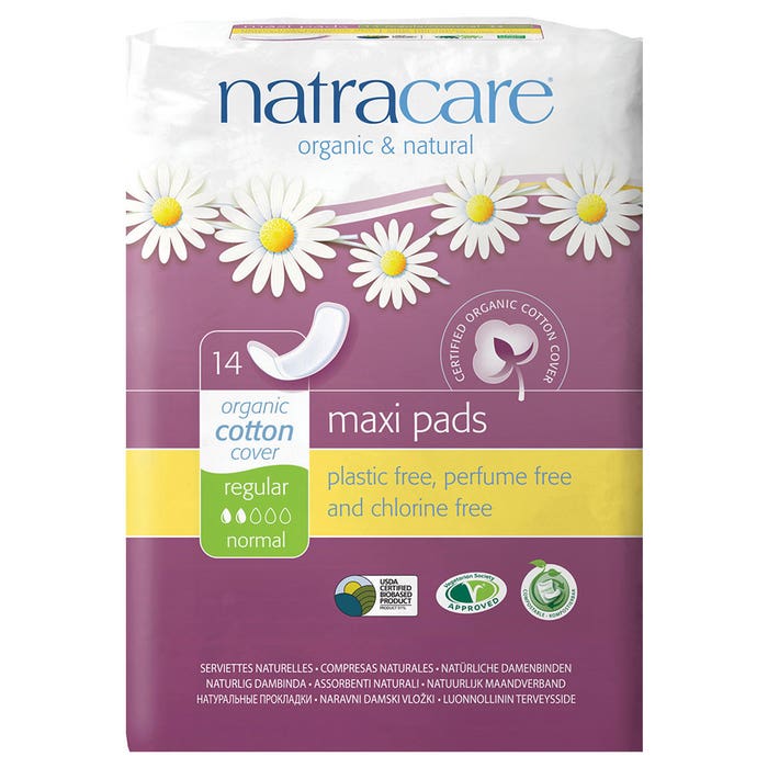 Maxi Regular Natural Towels Box Of 14 Natracare