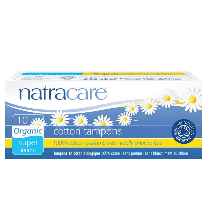 Bioes Super Applicator-Free Tampons Box Of 10 Natracare