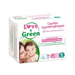Love&Green Hypoallergenic nappies Size 6 XL + over 15kg x34