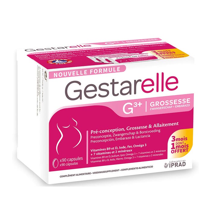 G3+ Pregnancy 90 capsules Gestarelle Pre-conception Pregnancy & Milk feeding Iprad