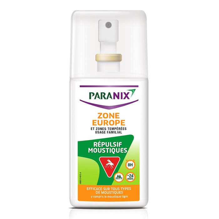 Mosquito Repellent European and Temperate Zones For The Whole Family 90ml Paranix