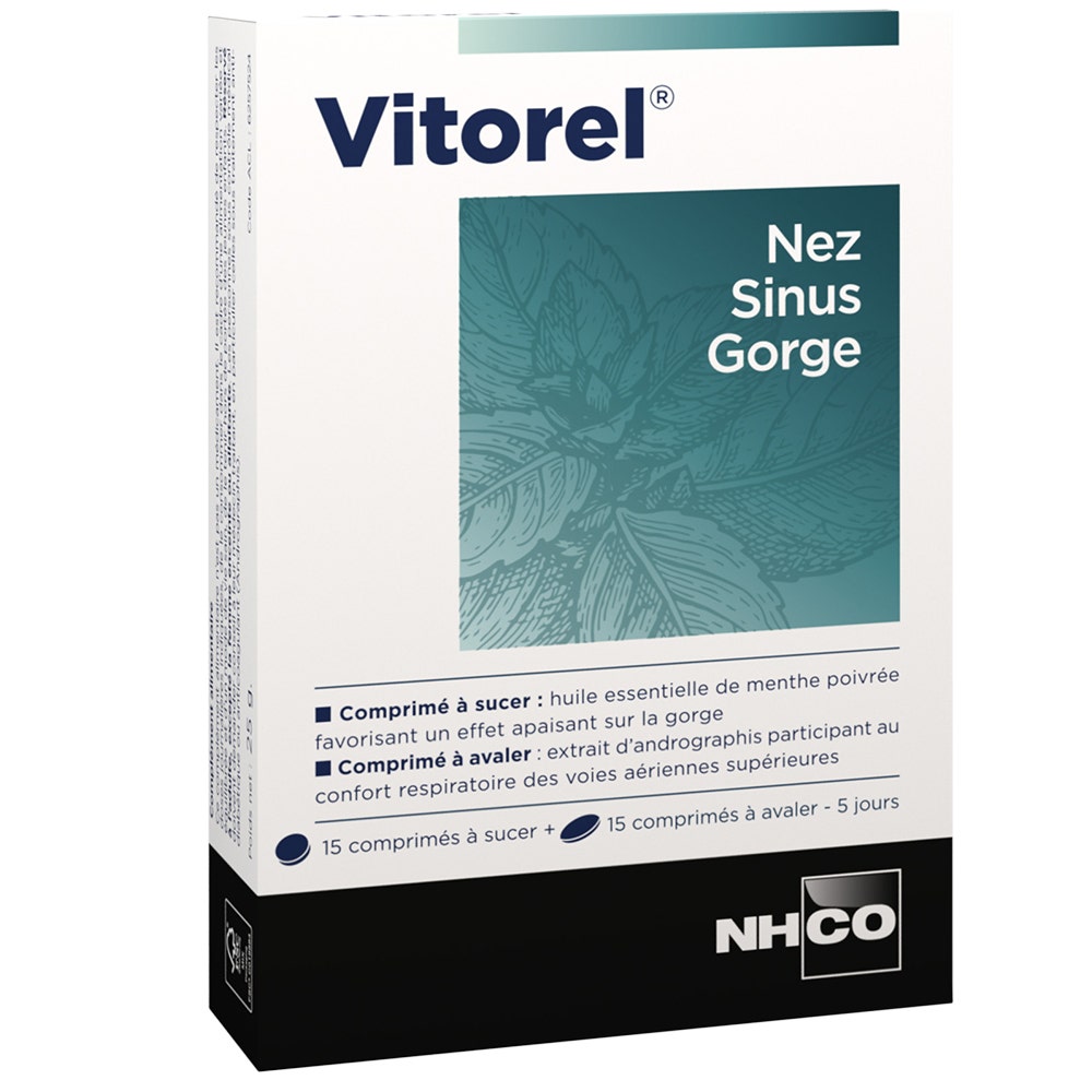 Nhco Nutrition Inspiria Vitorel Nez Sinus Gorge 15 + 15 tablets