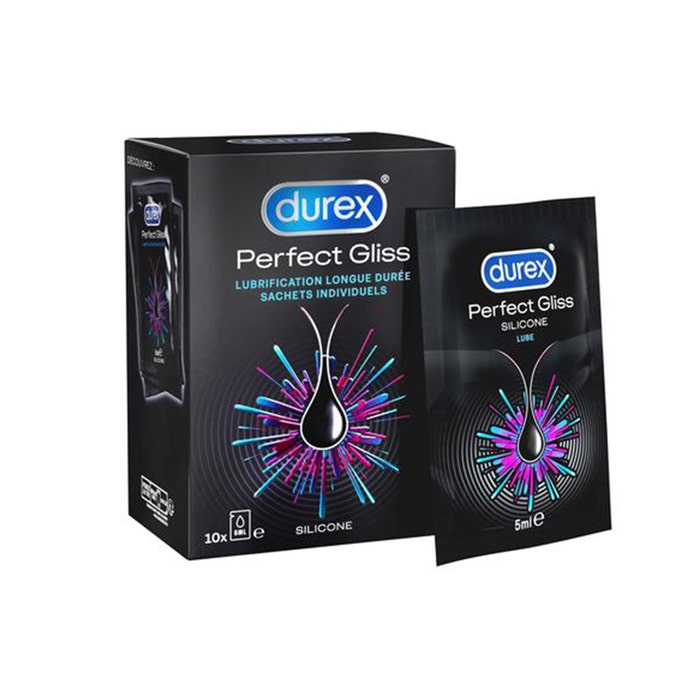 Durex Perfect Gliss Lubricant sachet 10 x 5ml - Easypara Durex Perfect Gliss Lubricant sachet 10 x 5ml - Easypara