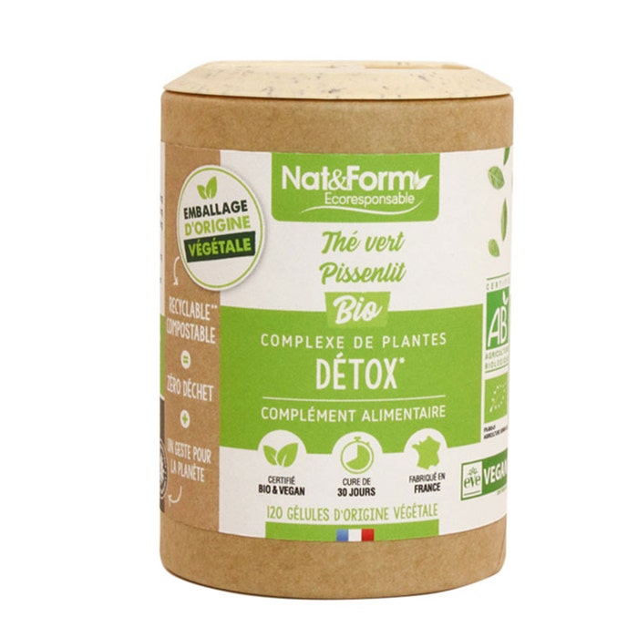 Nat&Form Detox - The Vert/Dandelion Bioes 120 vegetarian capsules