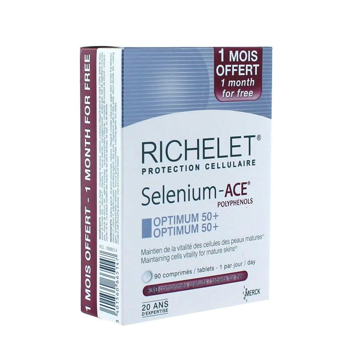 Richelet Selenium Ace Optimum 50+ Richelet 90 Tablets + 30 Free Antioxidant
