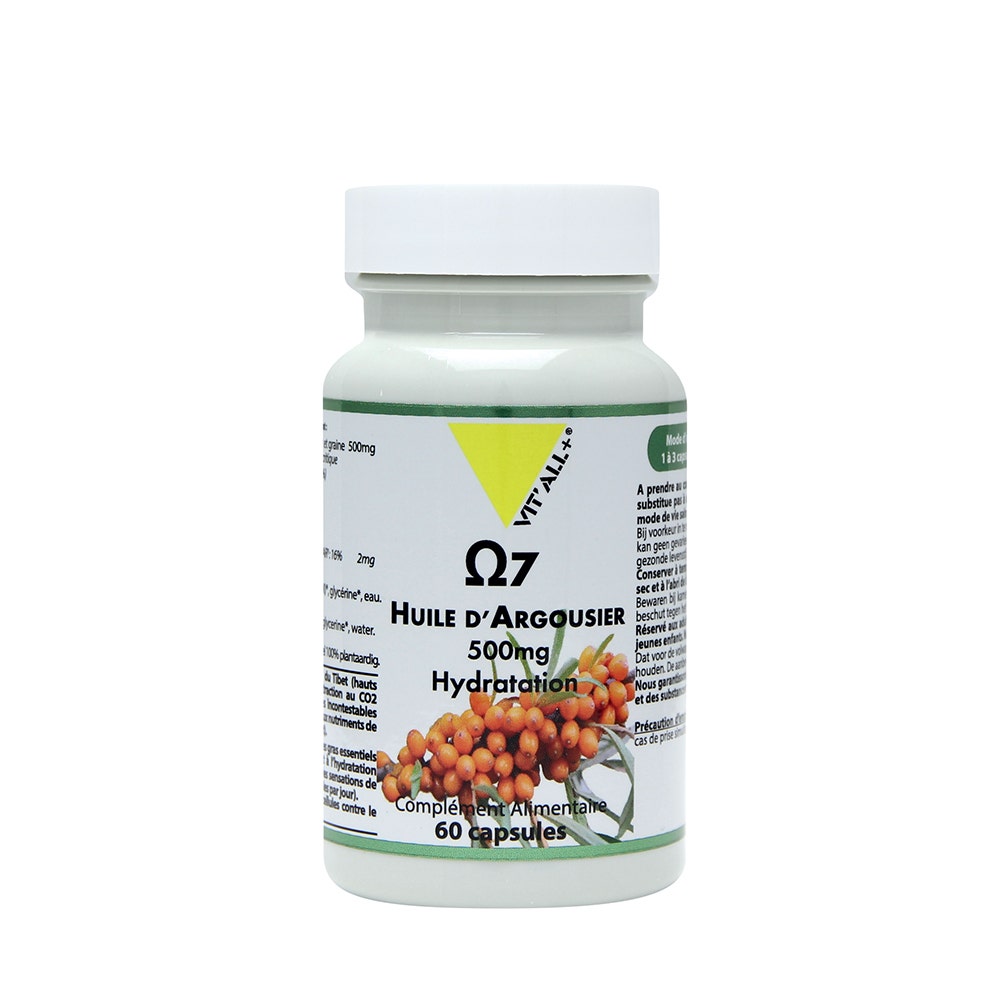 Vit'All+ Omega 7 500 mg sea buckthorn oil 60 capsules