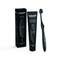 Curasept Black Luxury Whitening Toothpaste + Toothbrush 75ml