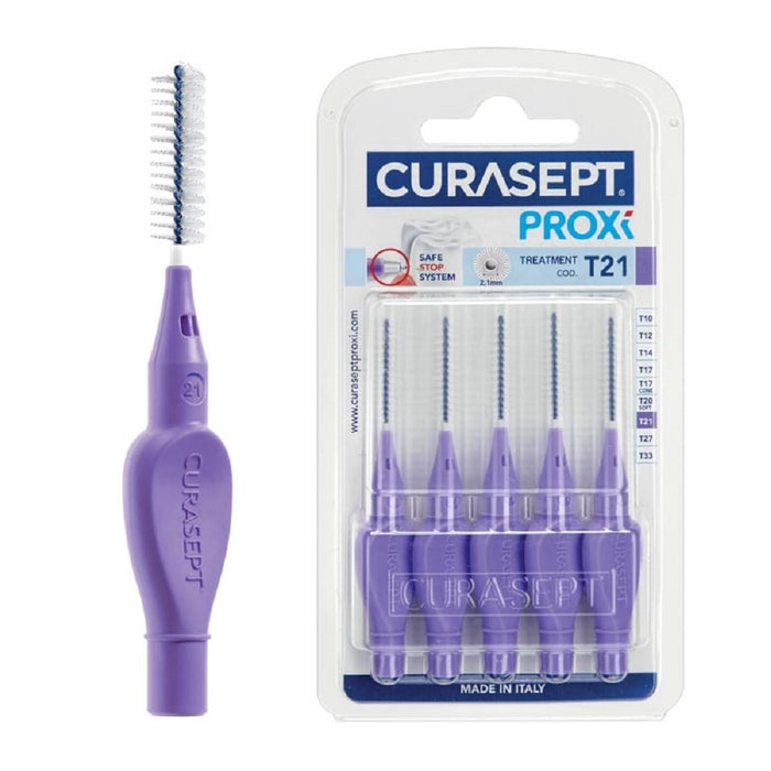 Proxi T21 Violet interdental brushes x5 Curasept