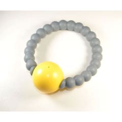 Irreversible Silicone rattle bracelet Grey/Yellow
