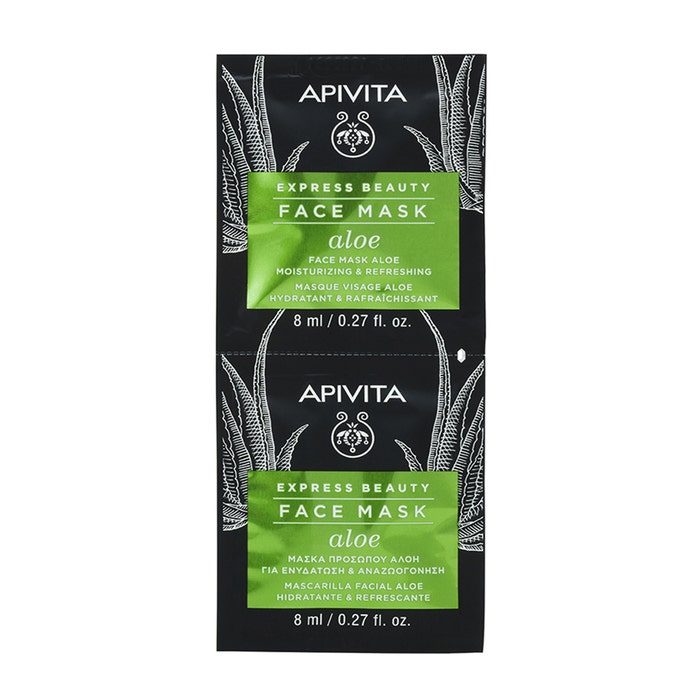 Moisturizing Refreshing Aloe Vera Face Mask 2x8ml Express Beauty Apivita